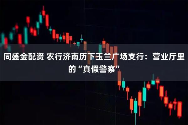 同盛金配资 农行济南历下玉兰广场支行：营业厅里的“真假警察”